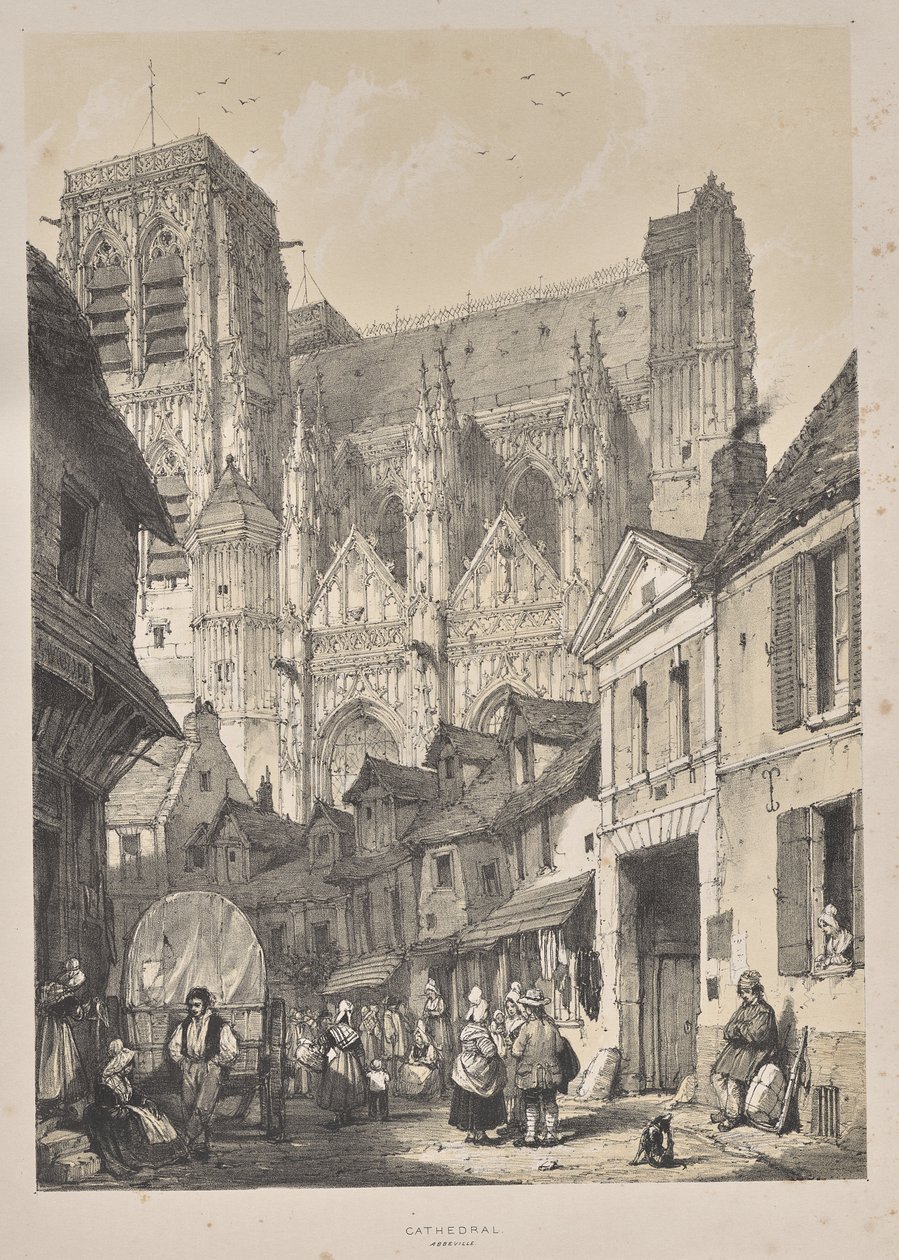Middelalderens arkitektur: Cathedral, Abbeville af Joseph Nash