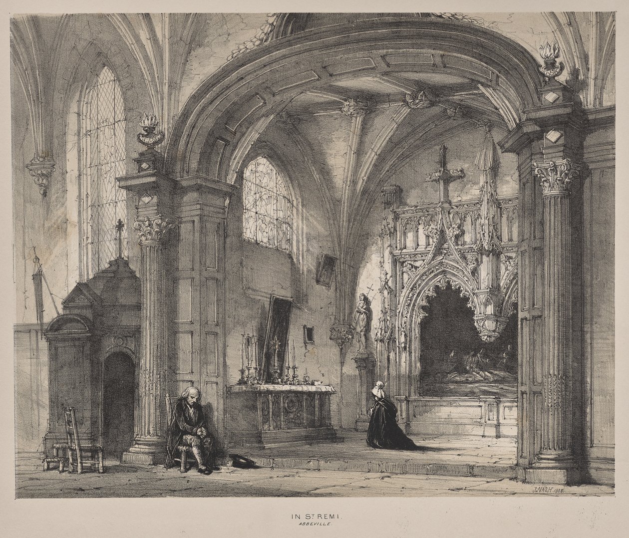 Middelalderens arkitektur: I St. Remi, Abbeville af Joseph Nash