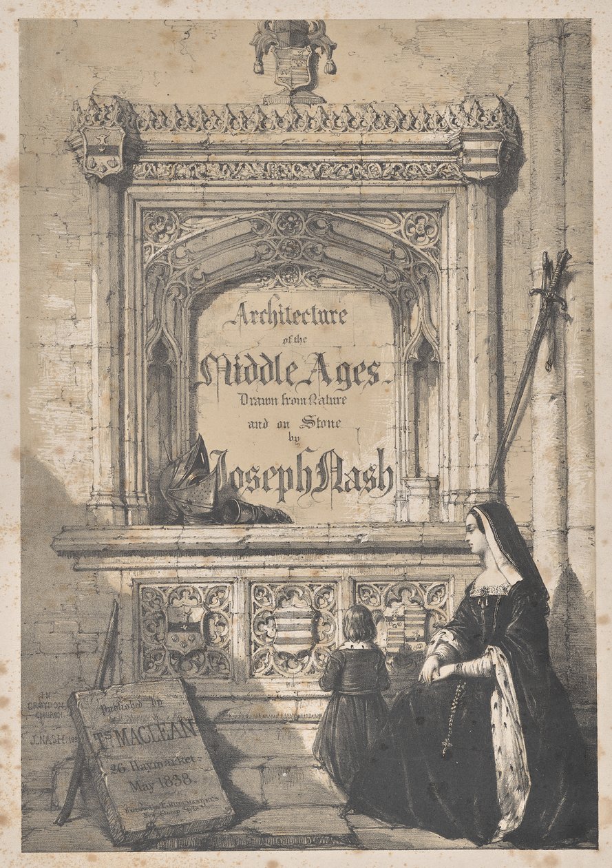 Middelalderens arkitektur: Titelside - I Croydon Church af Joseph Nash