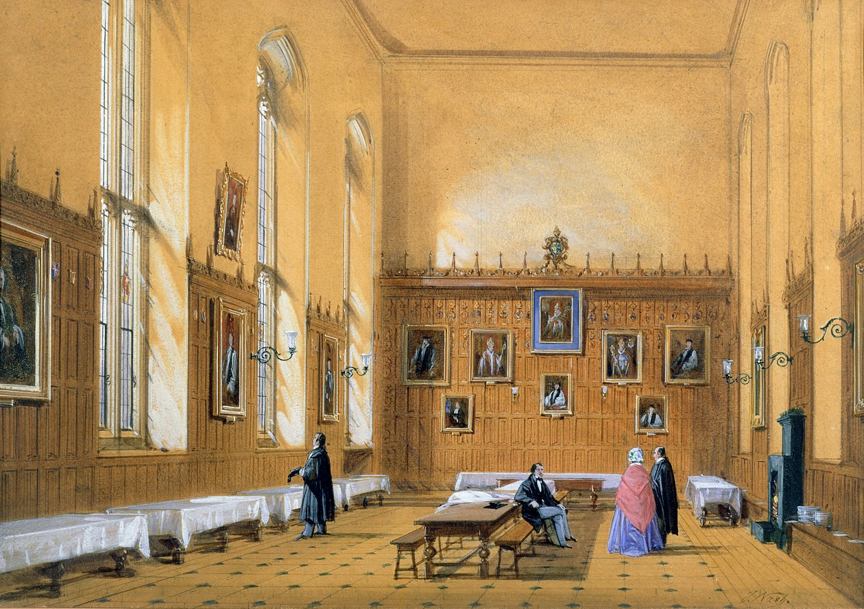 New College Hall, 1858 af Joseph Nash
