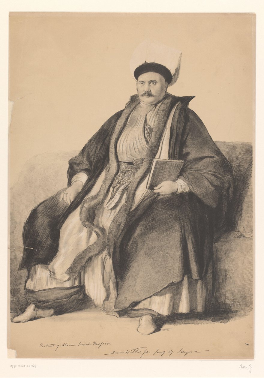 Portræt af Abram Jacob Messir af Joseph Nash