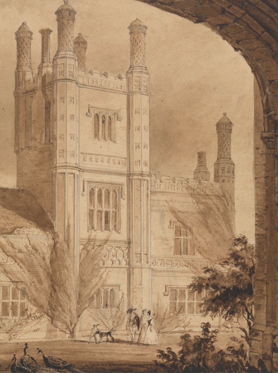 The Tower of the Manor House, East Barsham, Norfolk af Joseph Nash