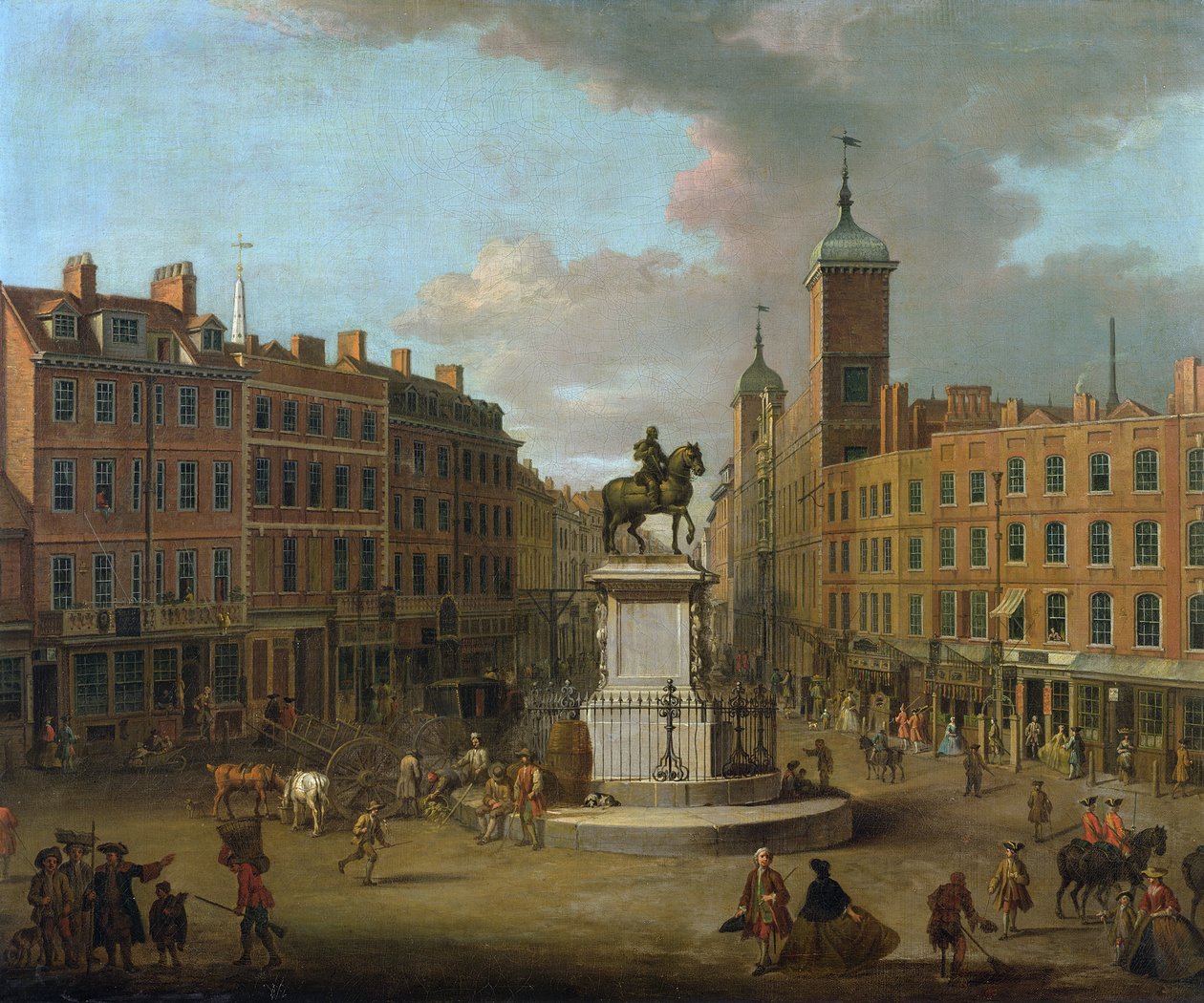 Udsigt over Charing Cross og Northumberland House, 1746 af Joseph Nickolls