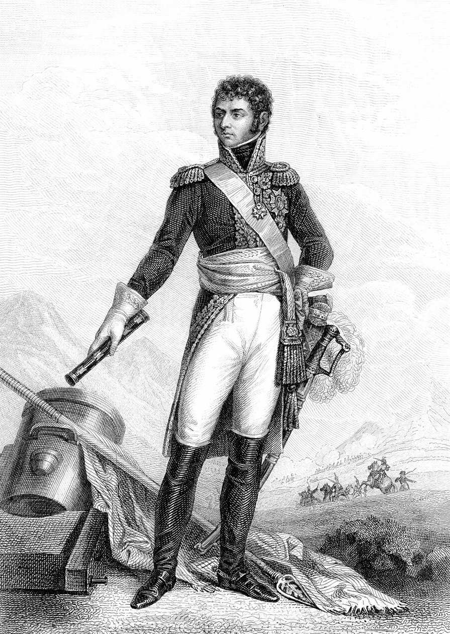 Marskal Jean-Baptiste-Jules Bernadotte, Karl XIV af Sverige (stik) af Joseph Nicolas (after) Jouy