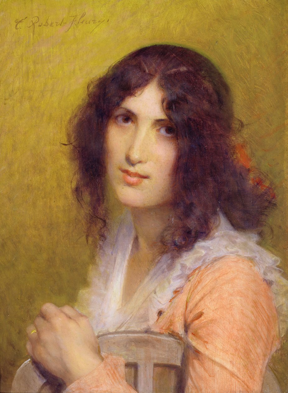 Carmella (pastel på papir) af Joseph Nicolas Robert Fleury