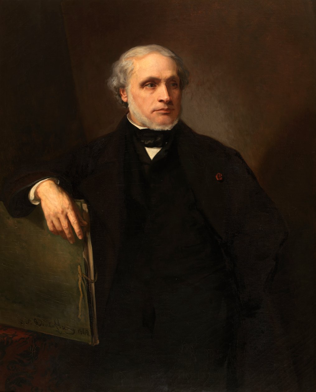 Selvportræt (olie på lærred) af Joseph Nicolas Robert Fleury