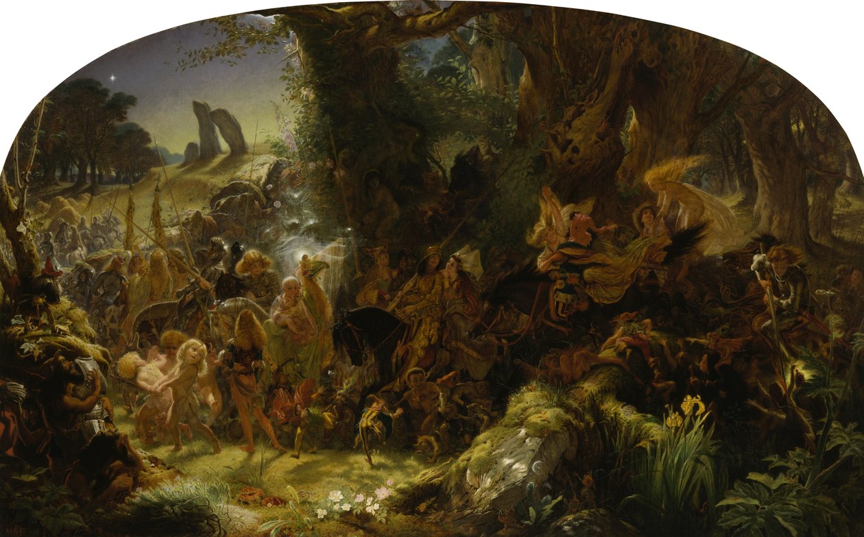 The Fairy Raid: Carrying off a Changeling - Midsommeraften af Joseph Noel Paton