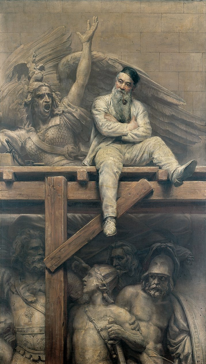 Francois Rude arbejder på Triumfbuen, 1893 af Joseph Noel Sylvestre