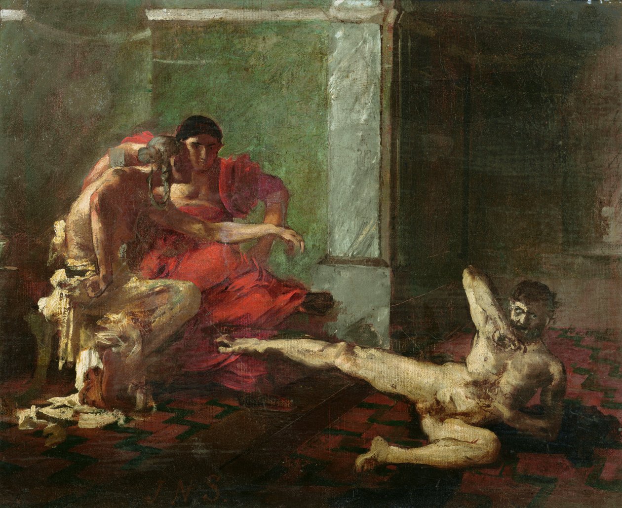 Locusta tester gift på en slave, ca. 1870-80 af Joseph Noel Sylvestre