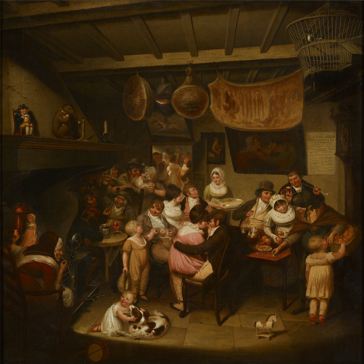 Eccles Wakes: Ale-House Interior (olie på lærred) af Joseph Parry