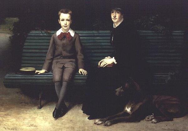 Mme Memssiere og hendes søn af Joseph Paul Mesle