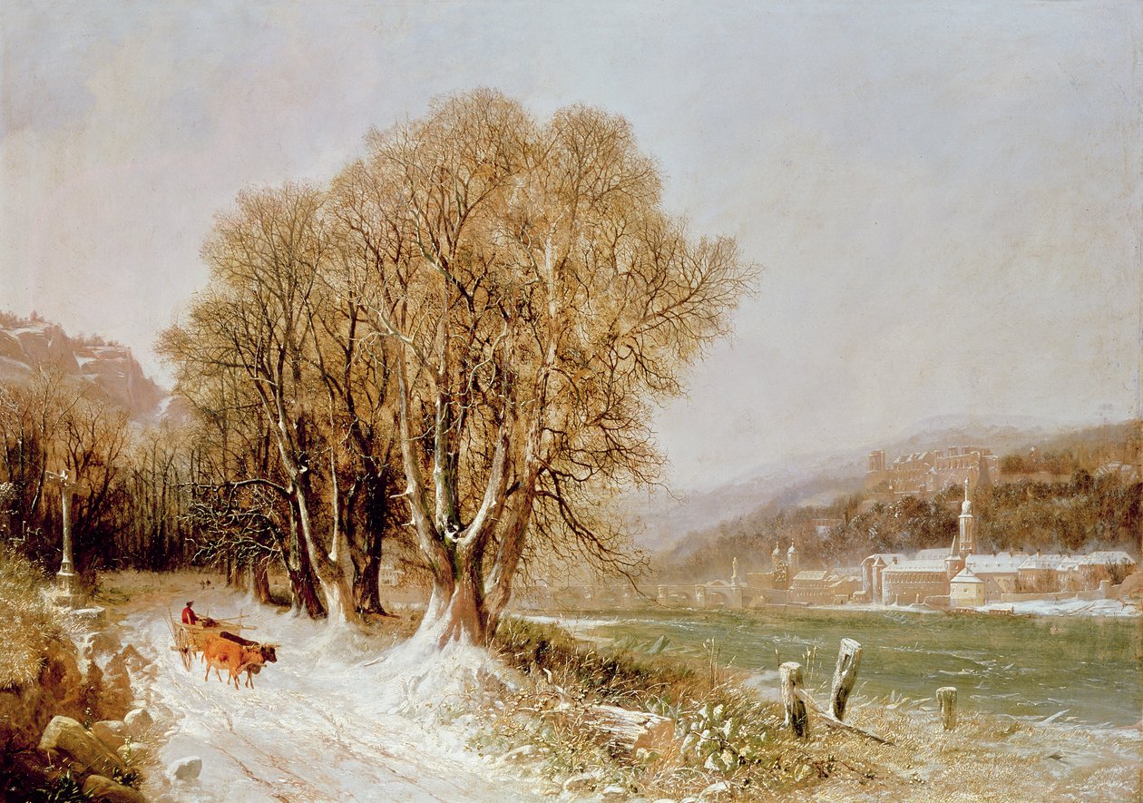 Ved floden Neckar, Heidelberg af Joseph Paul Pettit