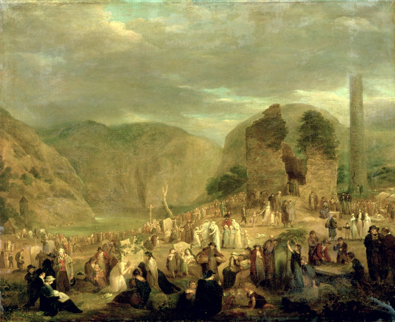 All Souls"-dag på kirkegården i Glendalough af Joseph Peacock