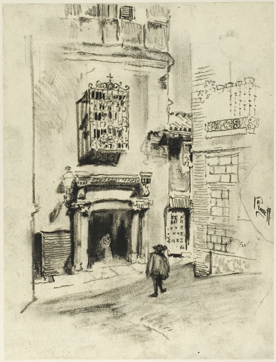 En døråbning, Toledo af Joseph Pennell