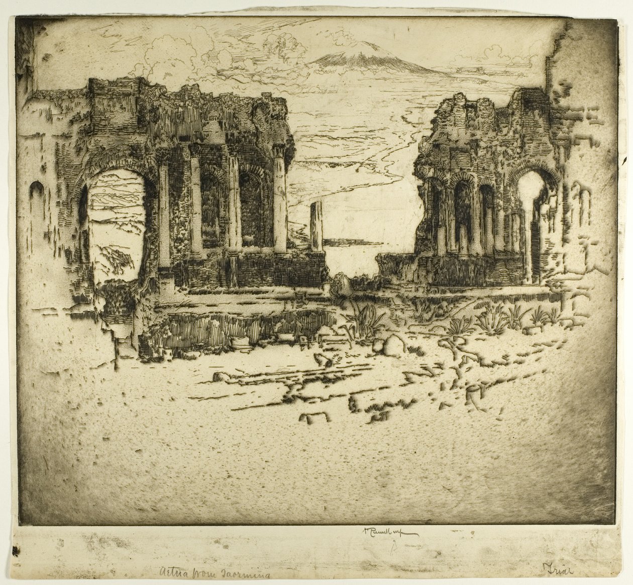 Aetna fra Taormina af Joseph Pennell