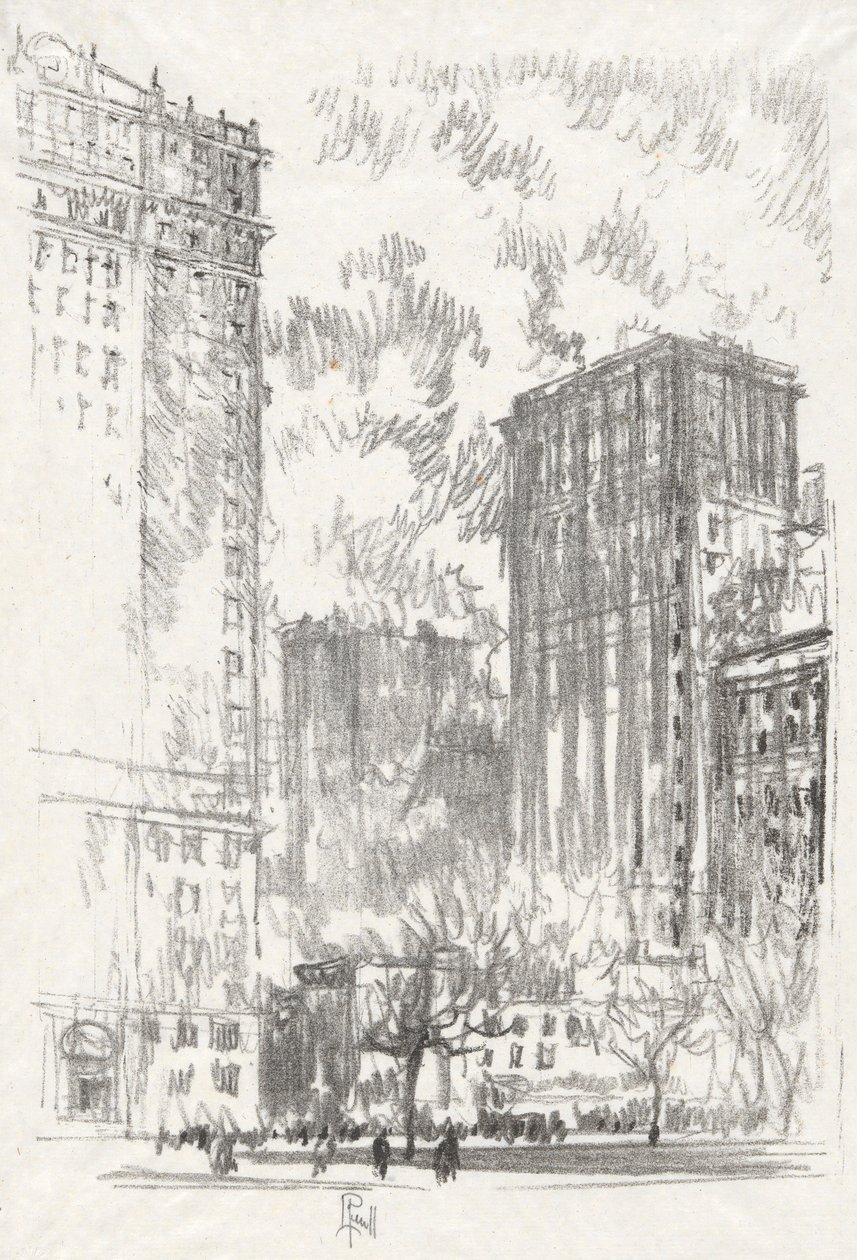 Battery Park, nr. 1 i Iconophile Club Collection af Joseph Pennell