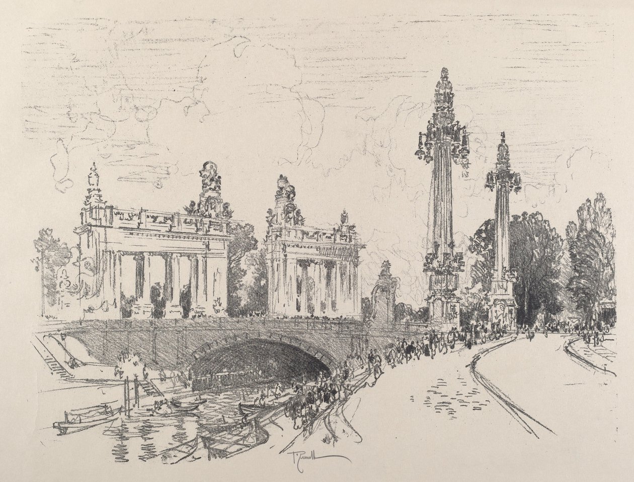 Bridge i Charlottenburg af Joseph Pennell