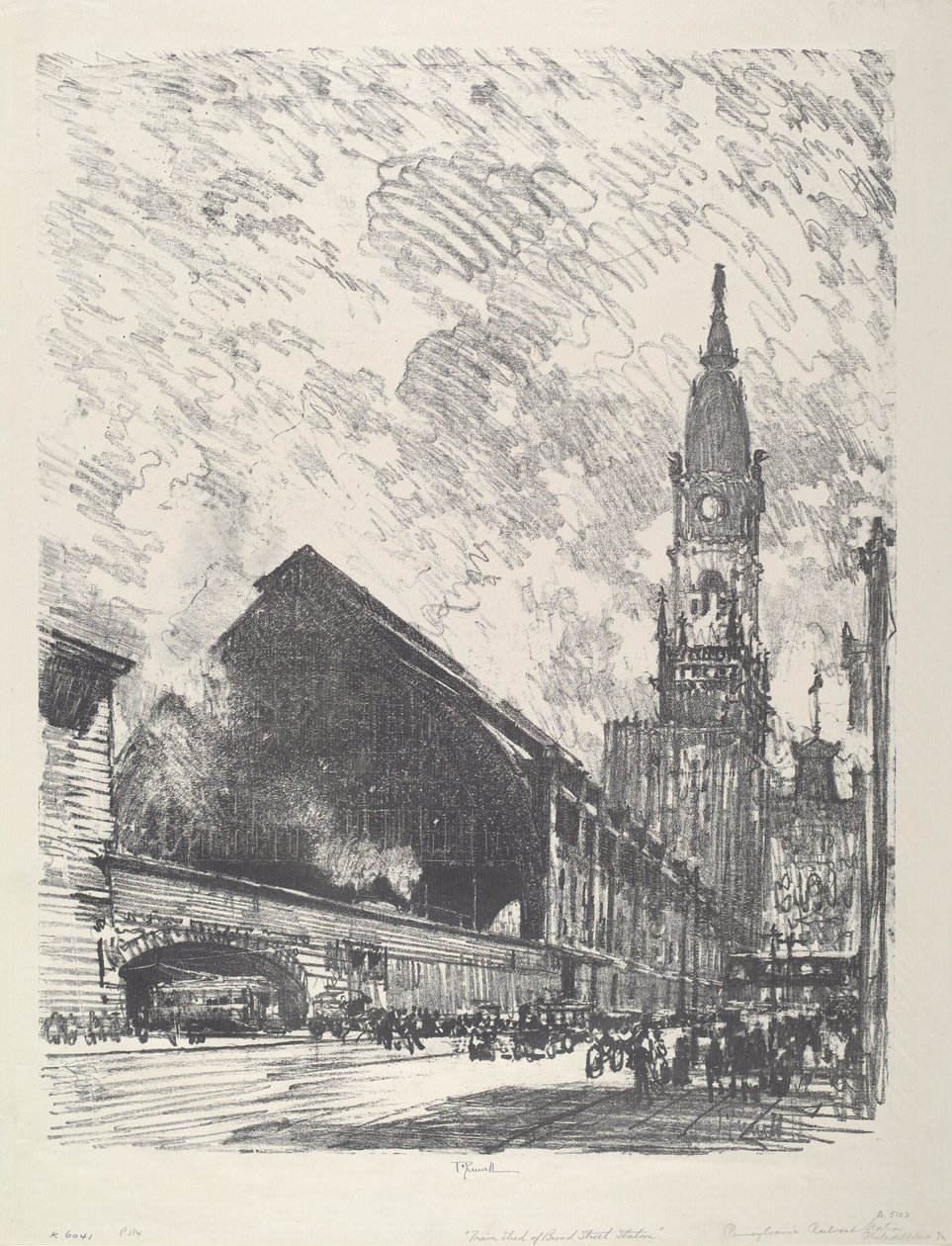 Broad St. Station af Joseph Pennell