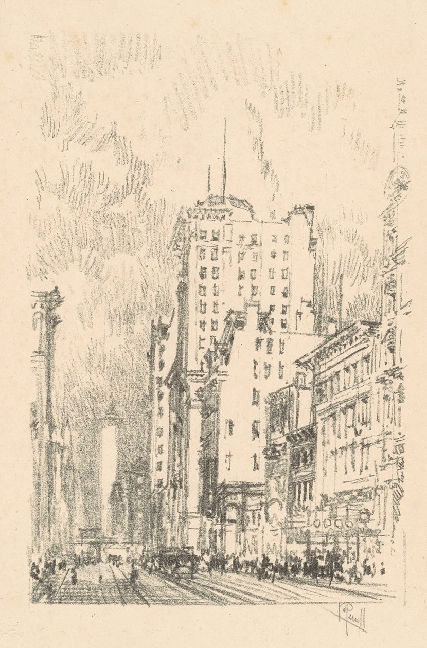 Broadway, Above Twenty-Third Street, 1904. af Joseph Pennell