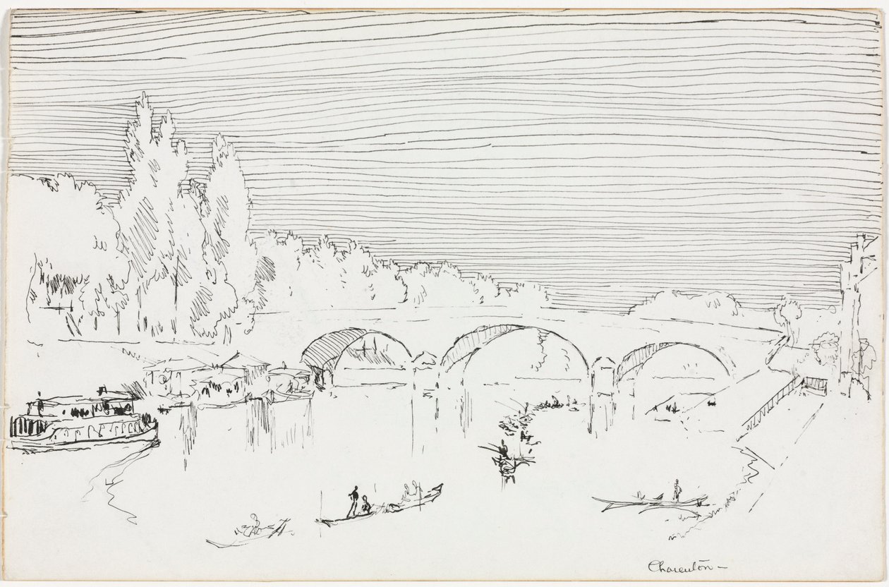 Charenton-le-Pont, ca. 1893. af Joseph Pennell