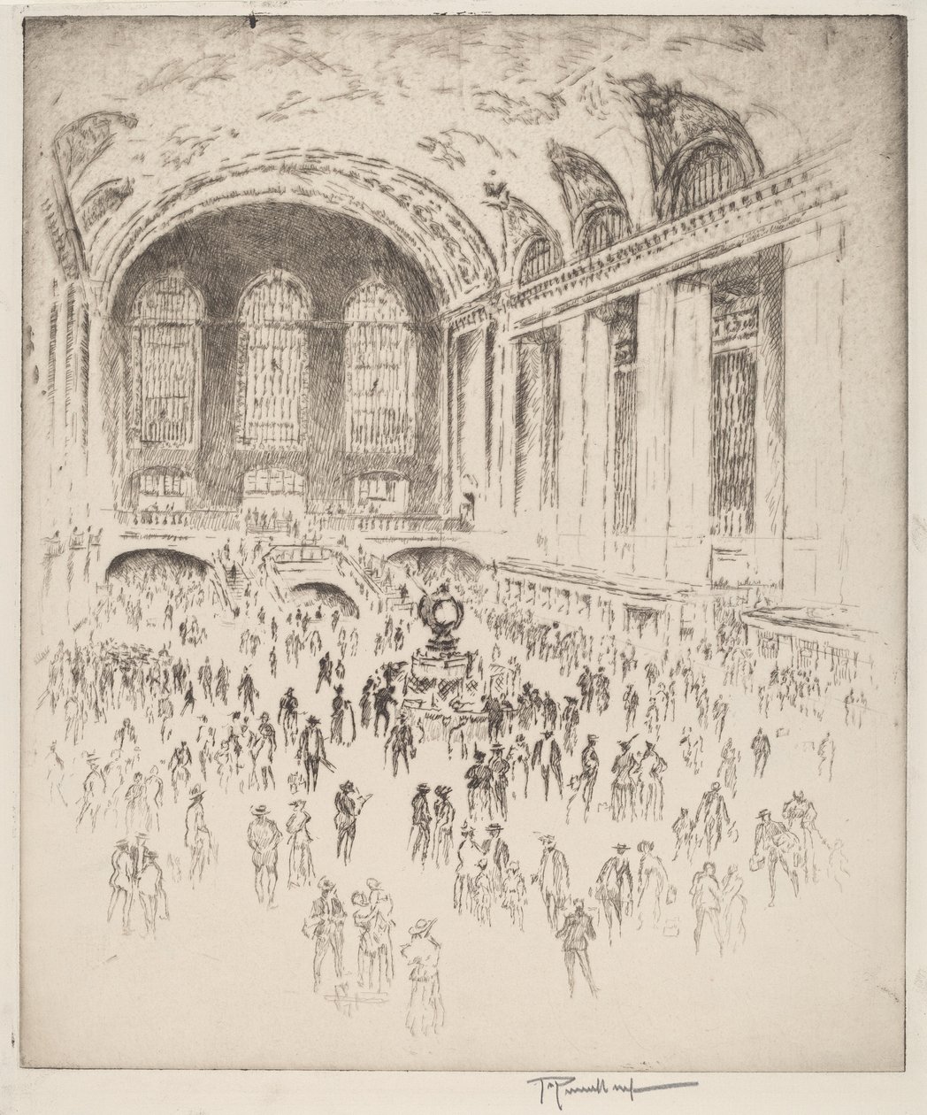 Concourse, Grand Central, New York af Joseph Pennell