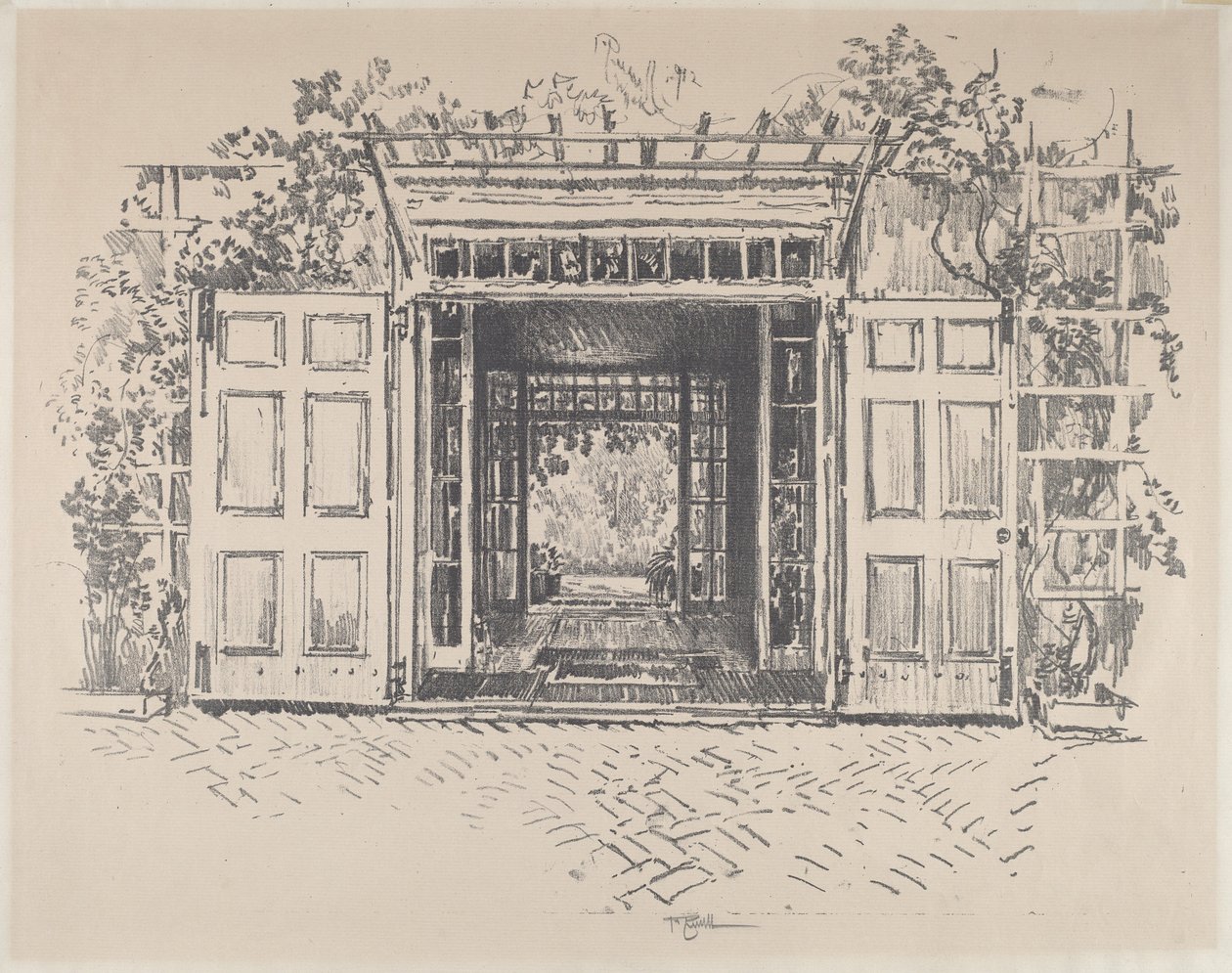 Døråbning, Wyck af Joseph Pennell