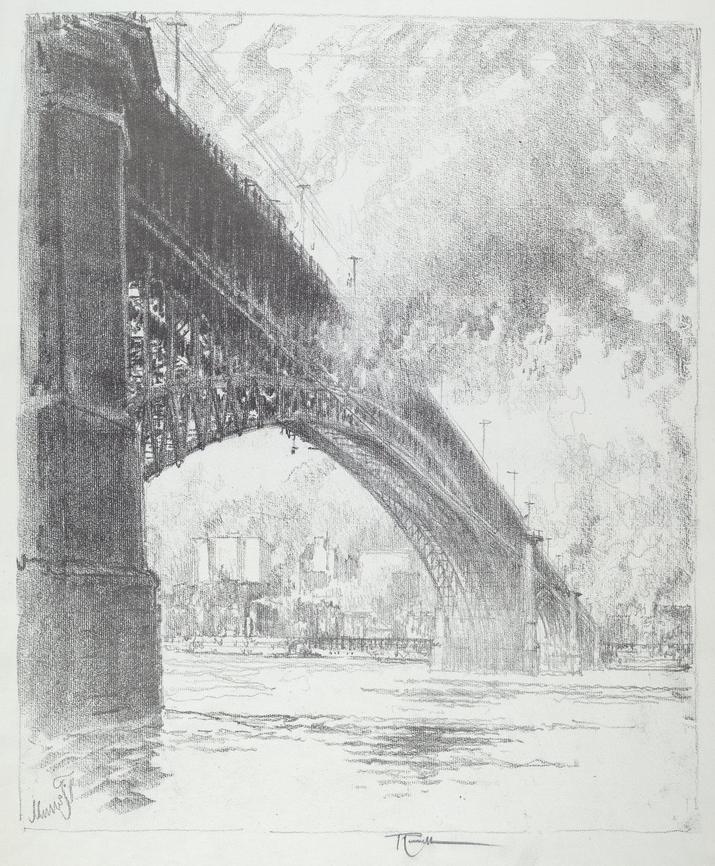 Eads Bridge, St. Louis af Joseph Pennell