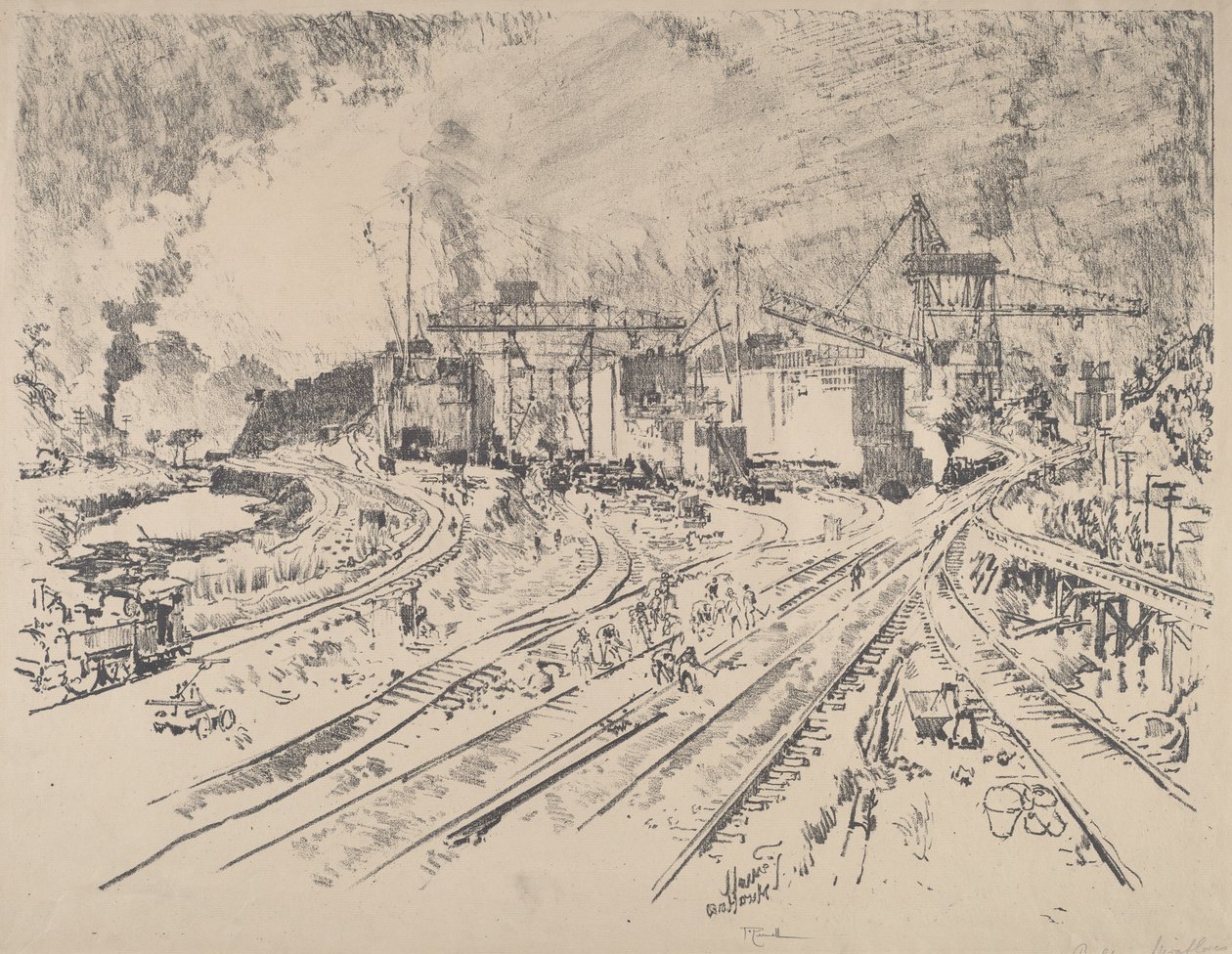 Tidlig morgen, Miraflores, 1912. af Joseph Pennell