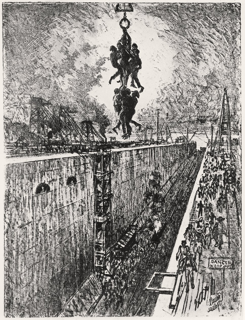 Slut på dagen: Gatun Lock, plade VII fra 