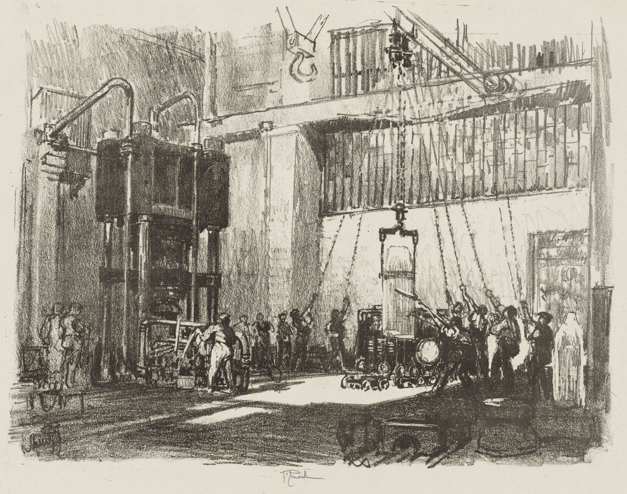 Engelsk krigsarbejde: Bottling the Big Shell af Joseph Pennell