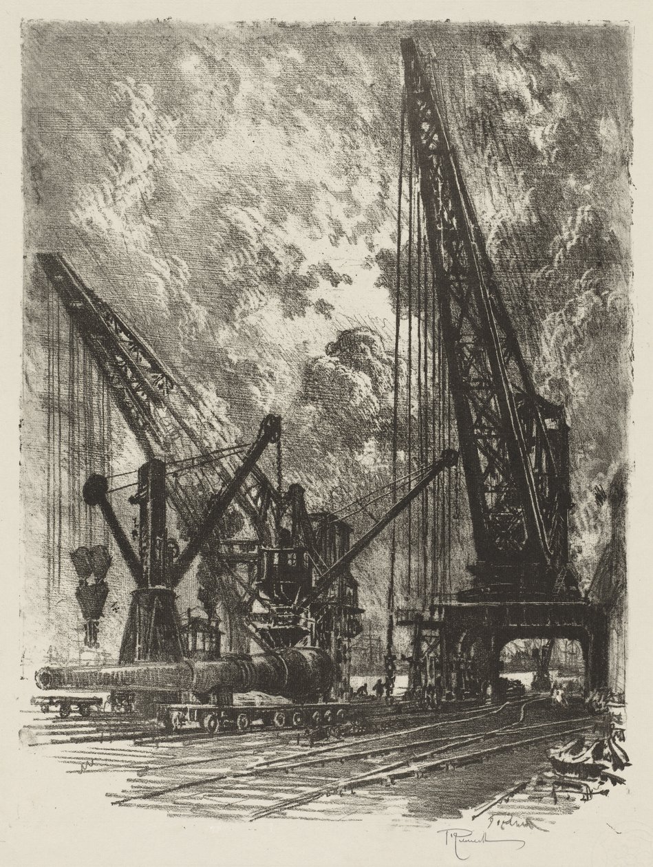 Engelsk krigsarbejde: Taking the Big Gun Away af Joseph Pennell