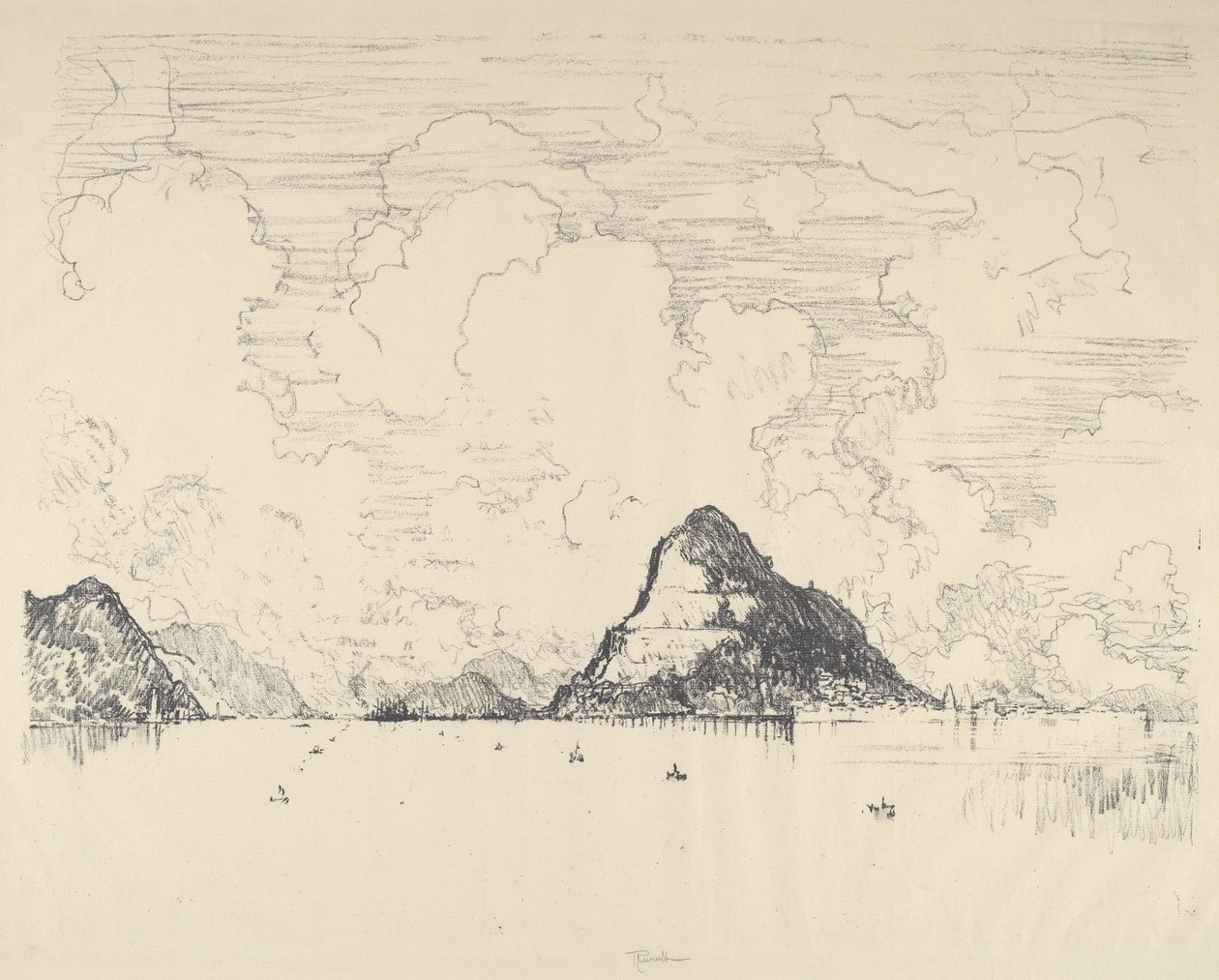 Indgang til kanalen fra Stillehavet, 1912. af Joseph Pennell