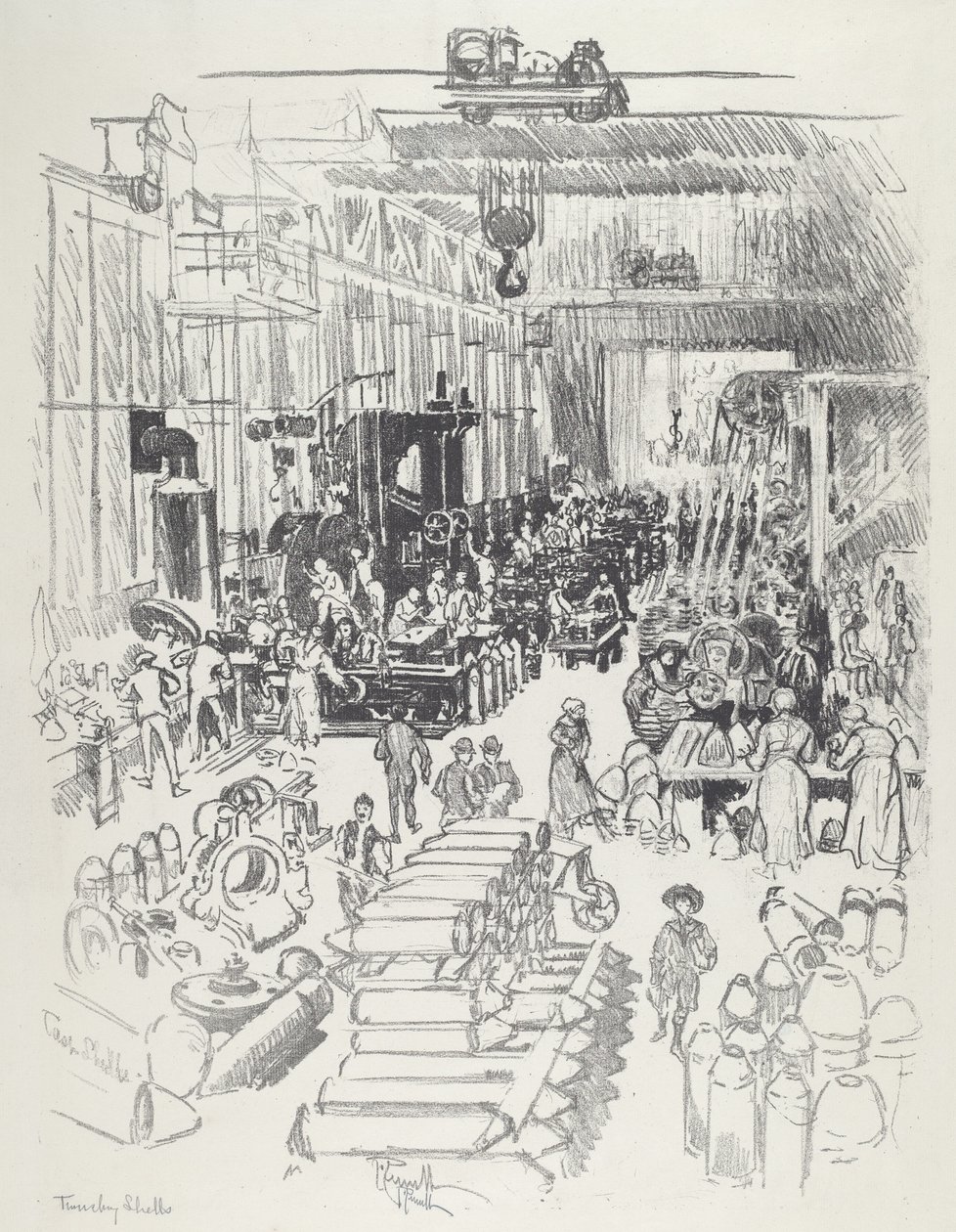 Efterbehandling af skaller af Joseph Pennell