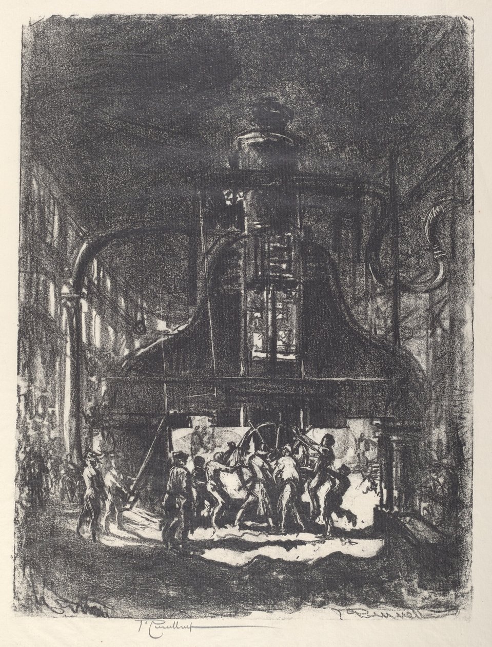Smedning af skaller, hjulets slaver af Joseph Pennell