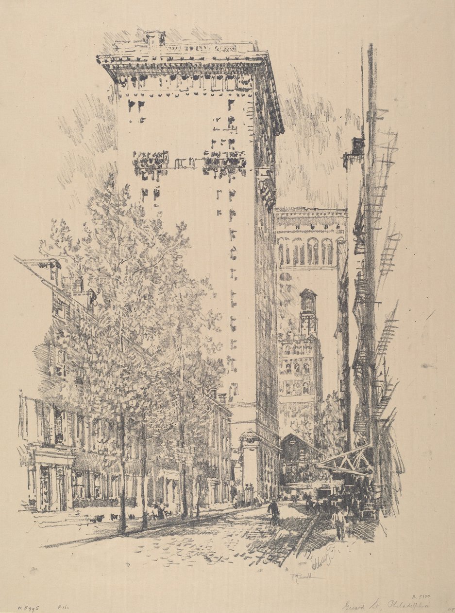 Girard Street, 1912. af Joseph Pennell