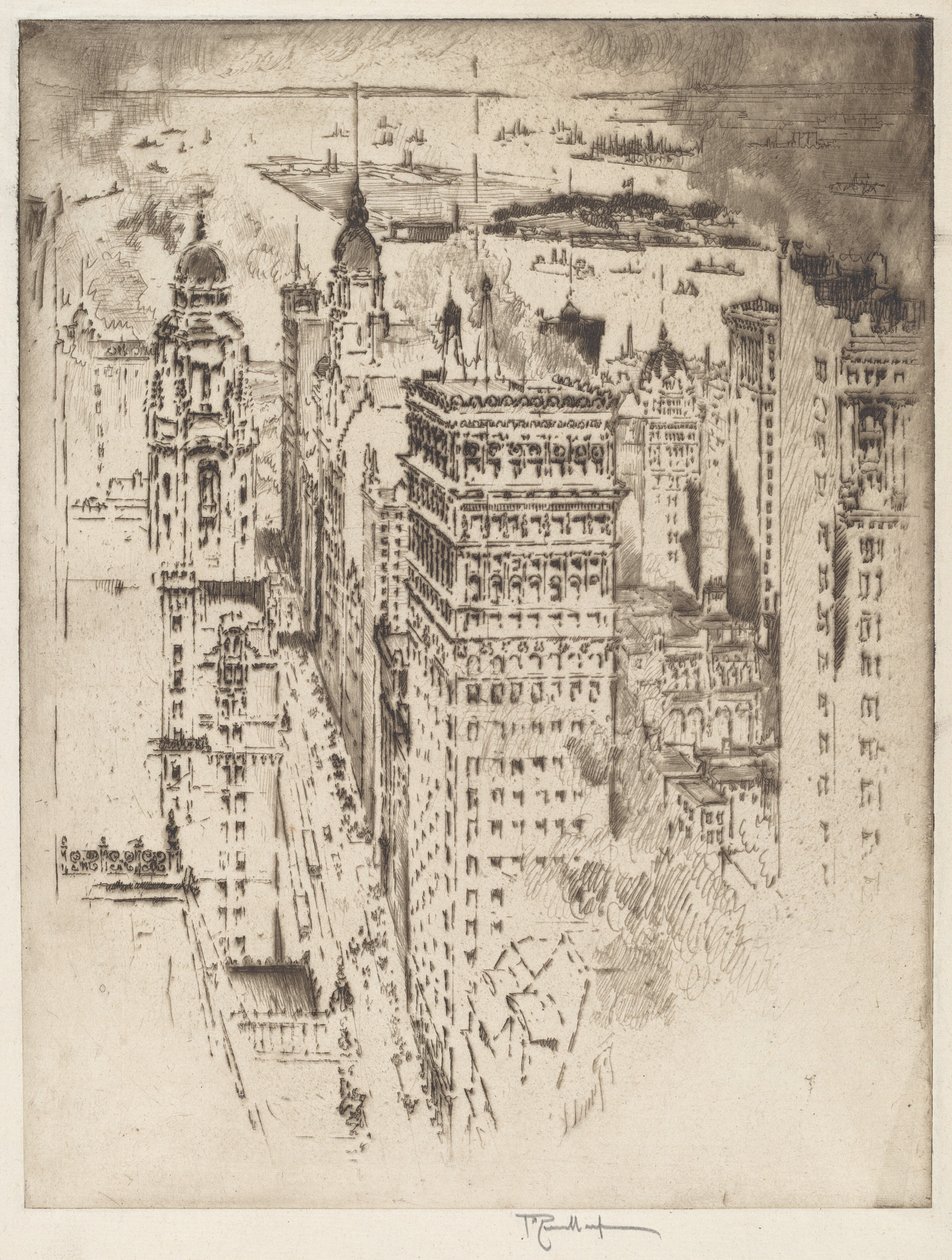 Gylden Gesims, No.II af Joseph Pennell