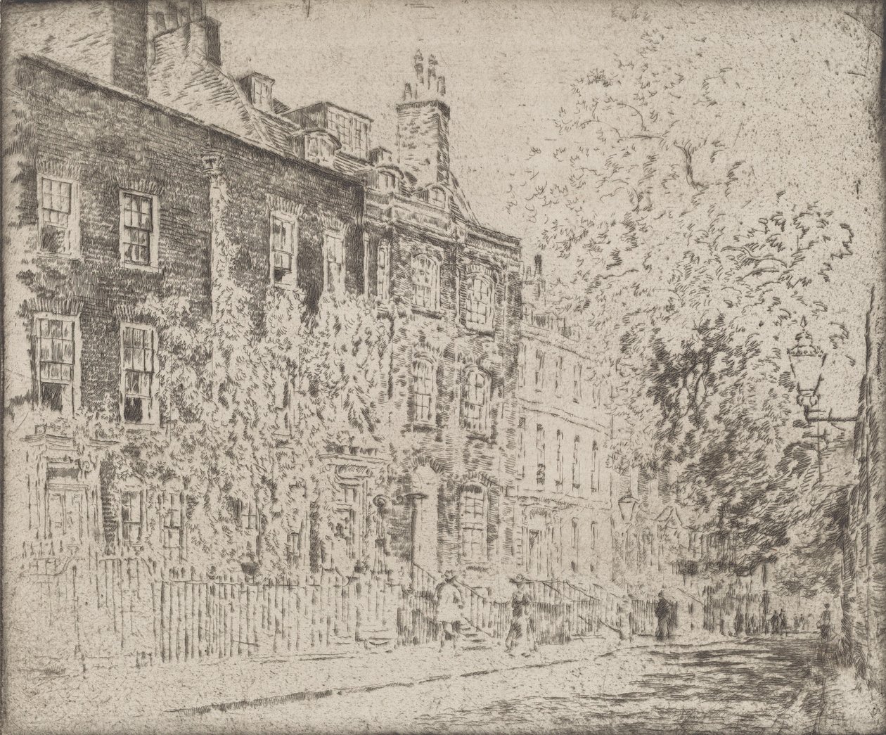 Great College Street, Westminster, 1904. af Joseph Pennell