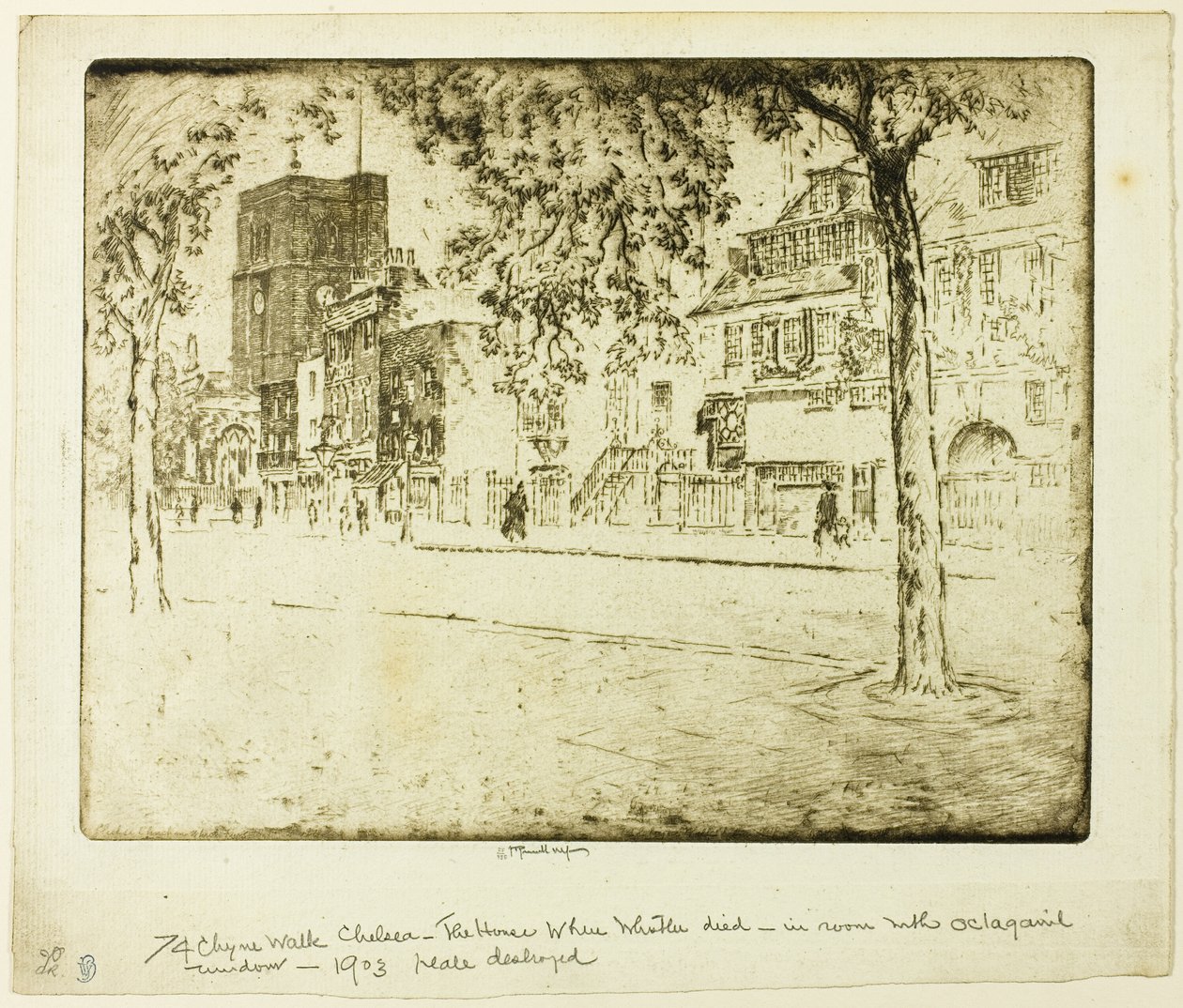 Hus, hvor Whistler døde af Joseph Pennell