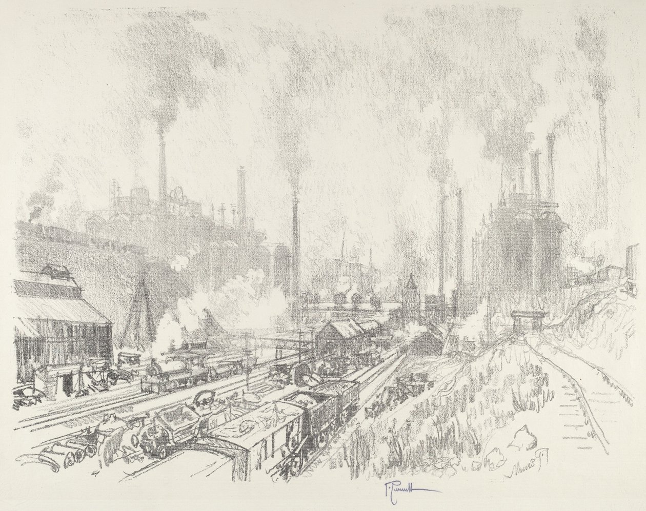 I landet af jern og stål, 1916. af Joseph Pennell