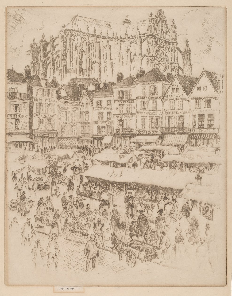 Place, Beauvais af Joseph Pennell