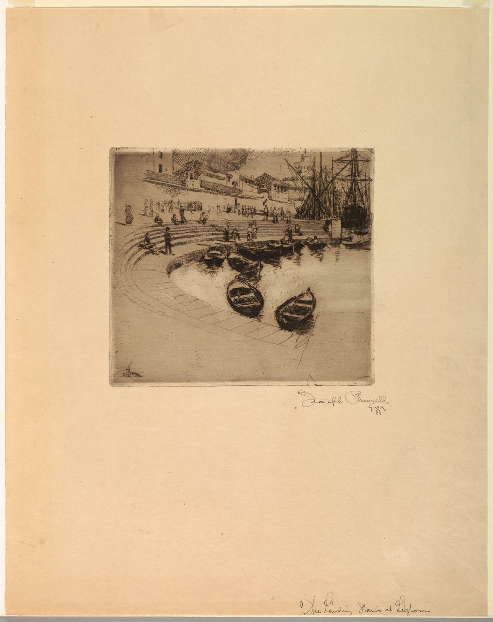 Landingsplads, Leghorn af Joseph Pennell