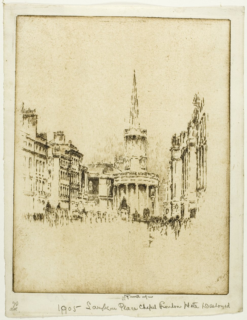 Langham Place Chapel af Joseph Pennell