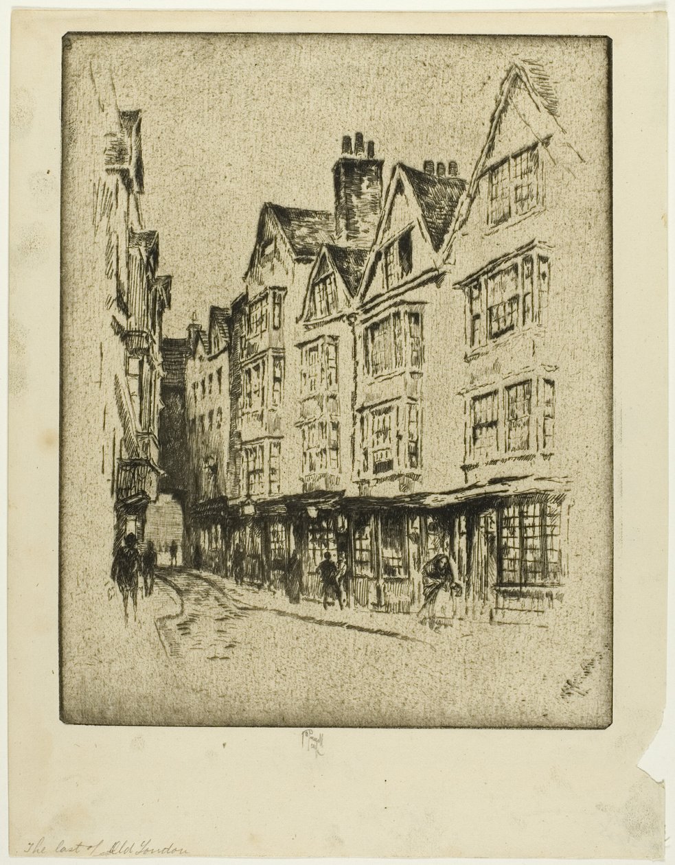 Sidste af Old London, Cloth Fair af Joseph Pennell