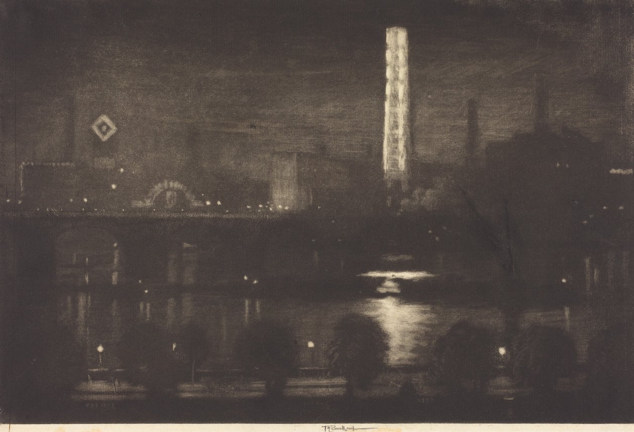 London-nat, whisky og te af Joseph Pennell