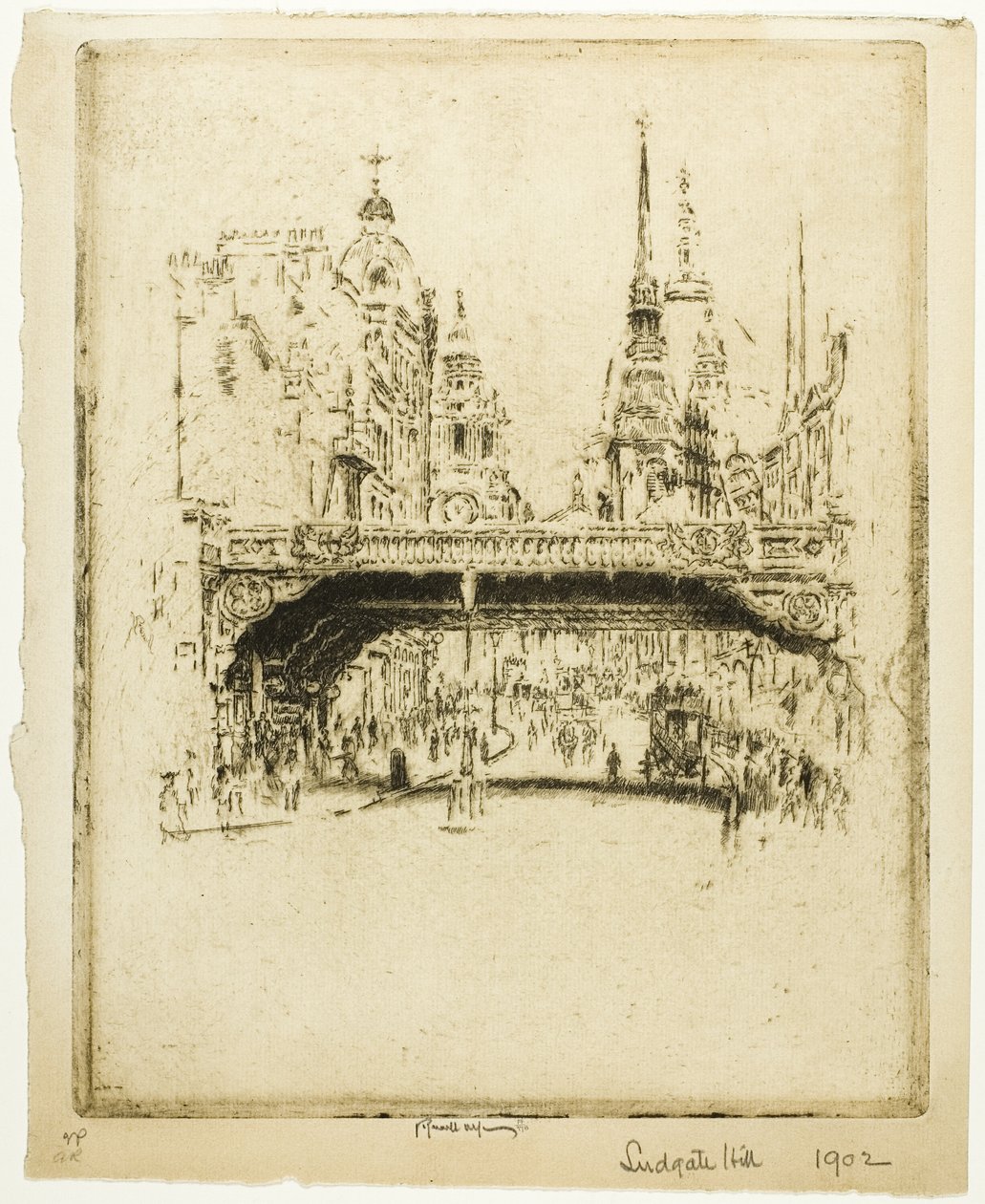 Ludgate Hill af Joseph Pennell