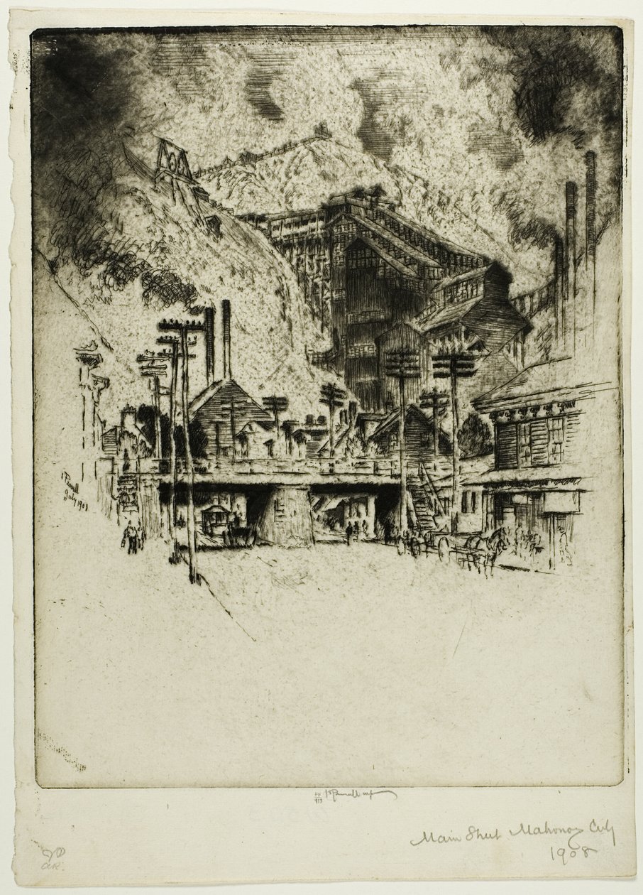 Main Street, Mahanoy City af Joseph Pennell