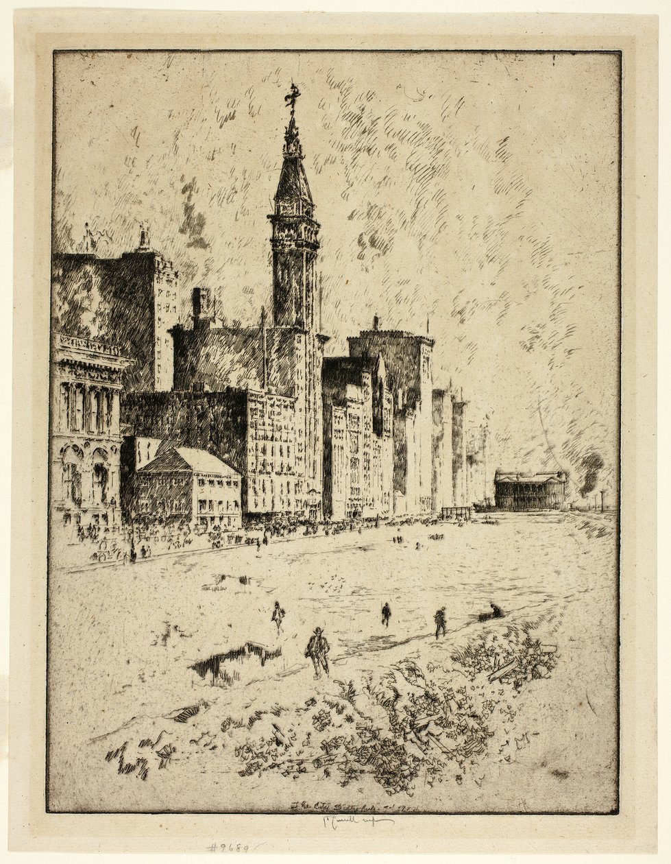 Michigan Avenue, Chicago (The City Dirtyful) af Joseph Pennell