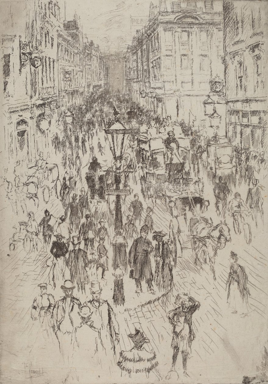 New Oxford Street, London, 1893. af Joseph Pennell