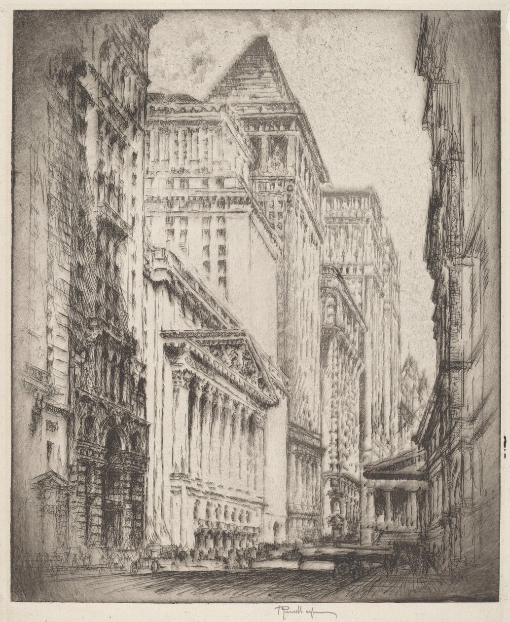 New York Stock Exchange af Joseph Pennell