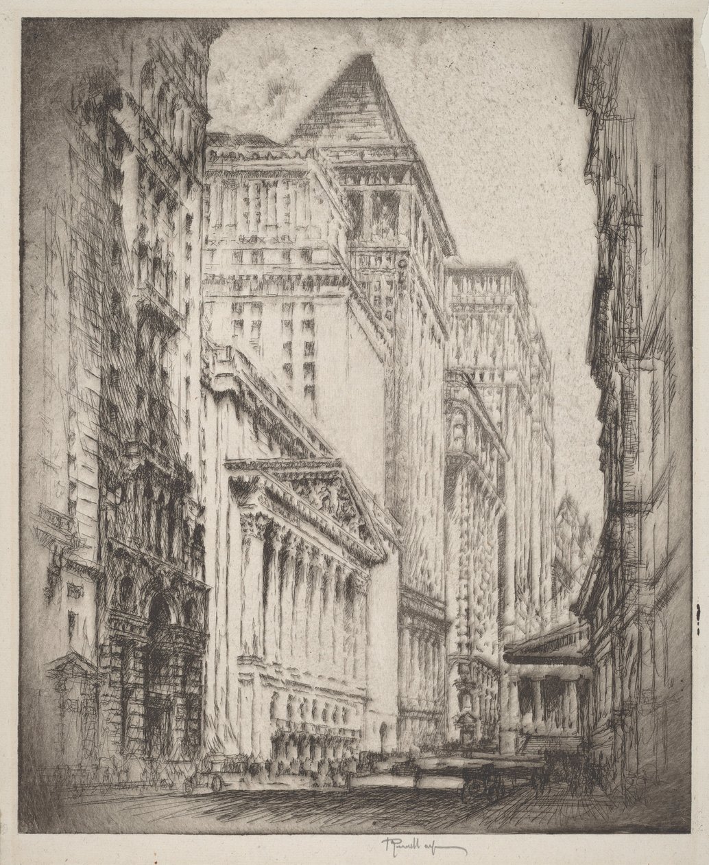 New York-børsen af Joseph Pennell